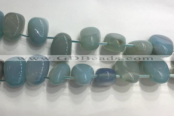 CTD2126 Top drilled 15*25mm - 18*25mm freeform agate beads