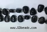 CTD2145 Top drilled 15*25mm - 18*25mm freeform smoky quartz beads