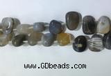 CTD2147 Top drilled 15*25mm - 18*25mm freeform agate beads