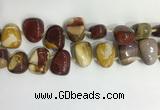 CTD2149 Top drilled 15*25mm - 18*25mm freeform mookaite beads