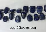 CTD2152 Top drilled 15*25mm - 18*25mm freeform lapis lazuli beads