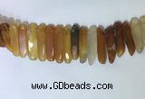 CTD2162 Top drilled 8*20mm - 10*40mm sticks agate gemstone beads