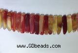 CTD2166 Top drilled 8*20mm - 10*40mm sticks agate gemstone beads