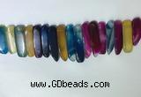 CTD2173 Top drilled 8*20mm - 10*40mm sticks agate gemstone beads