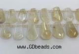 CTD2267 Top drilled 16*28mm - 20*30mm faceted freeform citrine beads