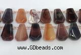 CTD2277 Top drilled 16*28mm - 20*30mm faceted freeform agate beads