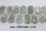 CTD2331 Top drilled 16*18mm - 20*30mm freeform white moonstone beads