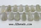 CTD2332 Top drilled 16*18mm - 20*30mm faceted freeform moonstone beads