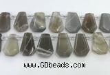 CTD2334 Top drilled 16*18mm - 20*30mm faceted freeform moonstone beads