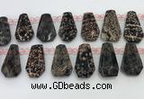 CTD2351 Top drilled 16*18mm - 20*30mm freeform red snowflake obsidian beads