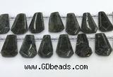 CTD2353 Top drilled 16*18mm - 20*30mm faceted freeform labradorite beads