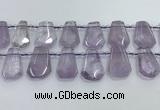 CTD2355 Top drilled 16*18mm - 20*30mm faceted freeform amethyst beads