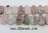 CTD2359 Top drilled 16*18mm - 20*30mm freeform pink opal beads