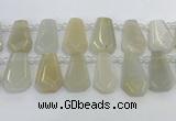 CTD2361 Top drilled 16*18mm - 20*30mm faceted freeform moonstone beads