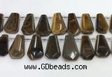 CTD2365 Top drilled 16*18mm - 20*30mm faceted freeform tiger eye beads