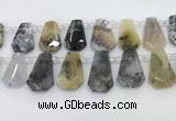 CTD2367 Top drilled 16*18mm - 20*30mm freeform montana agate beads