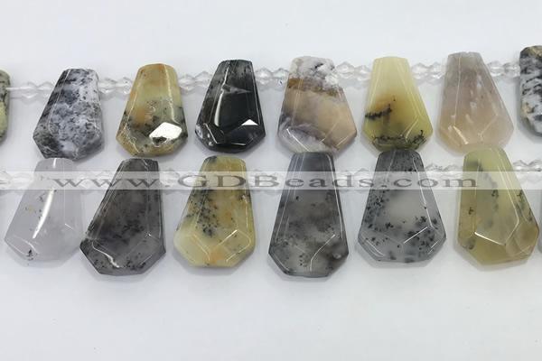 CTD2367 Top drilled 16*18mm - 20*30mm freeform montana agate beads