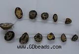 CTD2501 Top drilled 15*20mm - 25*35mm freeform druzy agate beads