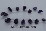 CTD2502 Top drilled 15*20mm - 25*35mm freeform druzy agate beads