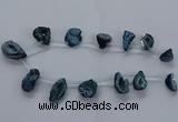 CTD2504 Top drilled 15*20mm - 25*35mm freeform druzy agate beads