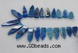 CTD2513 Top drilled 15*25mm - 16*50mm sticks agate gemstone beads