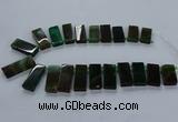 CTD2546 Top drilled 12*20mm - 15*40mm rectangle agate gemstone beads