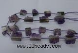 CTD2571 15.5 inches 20*22mm - 25*30mm freeform druzy amethyst beads