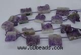 CTD2572 15.5 inches 28*30mm - 30*33mm freeform druzy amethyst beads