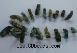 CTD2583 Top drilled 10*30mm - 10*50mm sticks plated druzy agate beads