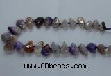 CTD2594 Top drilled 15*20mm - 25*35mm faceted freeform agate beads