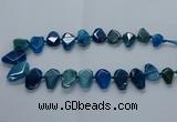 CTD2597 Top drilled 15*20mm - 25*35mm faceted freeform agate beads