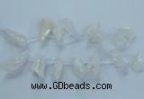 CTD2620 Top drilled 10*25mm - 20*45mm nuggets plated druzy quartz beads