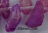 CTD2632 Top drilled 10*25mm - 20*45mm nuggets plated druzy quartz beads