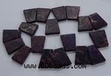 CTD2652 Top drilled 25*35mm - 30*40mm trapezoid sea sediment jasper beads