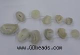 CTD2718 15.5 inches 25*30mm - 35*55mm freeform druzy agate beads