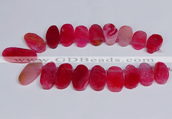 CTD2746 Top drilled 18*25mm - 22*40mm freeform agate beads