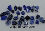 CTD2751 Top drilled 18*25mm - 25*45mm freeform druzy agate beads