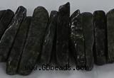 CTD2765 Top drilled 6*20mm - 8*55mm sticks green kyanite beads