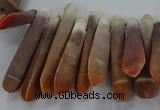 CTD2768 Top drilled 6*30mm - 8*35mm sticks sea urchin shell beads