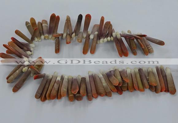 CTD2768 Top drilled 6*30mm - 8*35mm sticks sea urchin shell beads