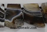 CTD2770 Top drilled 25*30mm - 35*40mm freeform line agate beads