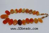 CTD2781 Top drilled 15*25mm - 25*40mm oval agate gemstone beads