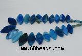 CTD2792 Top drilled 15*30mm - 25*45mm marquise agate gemstone beads