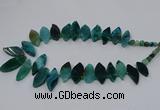 CTD2793 Top drilled 15*30mm - 25*45mm marquise agate gemstone beads