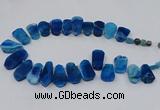 CTD2807 Top drilled 15*30mm - 20*40mm freeform agate gemstone beads