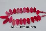 CTD2813 Top drilled 15*30mm - 15*45mm sticks agate gemstone beads