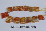 CTD2832 Top drilled 25*30mm - 35*45mm freeform agate beads