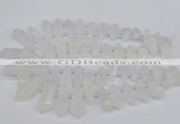 CTD2849 Top drilled 10*20mm - 15*50mm sticks quartz beads