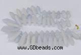 CTD2850 Top drilled 10*20mm - 15*50mm sticks plated quartz beads