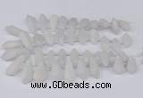 CTD2860 Top drilled 15*20mm - 22*50mm sticks plated quartz beads